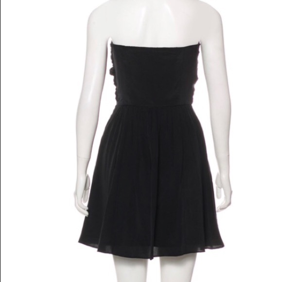 Black Elizabeth and James silk dress w/ bow accent - Picture 3 of 4